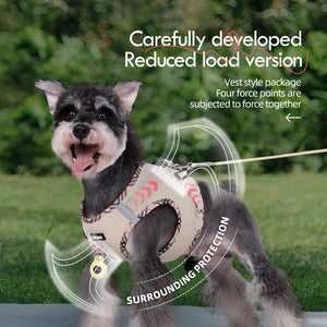 Cat and dog universal+AirTag protective cover+three piece anti loss chest harness set (anti loss, lightweight and comfortable, universal design)