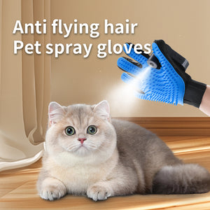 Cat and dog hair removal gloves - medical silicone massage particles to remove floating hair magical tool - one wipe cleaning technology`
