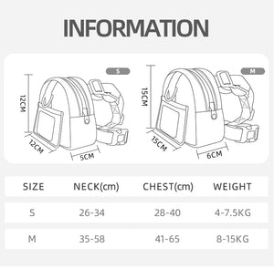 New leash vest-style pet self-backpack cartoon dog schoolbag outdoor dog small schoolbag pet supplies