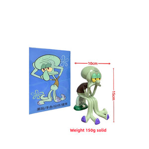 Squidward cell phone holder ornament Wacky desktop artifacts healing small things to send funny friends creative gifts