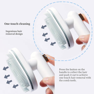 Cat Brush with Release Button,Dog Brush,Cat Brush Dog Brush for Shedding Grooming, Cat Brushes for Indoor Cats, Dog Grooming Brush Pet Brush for Semi-Short to Semi-Long Hair