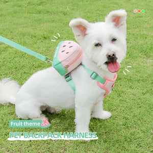 New dog leash vest with backpack seat belt, breathable mesh pedal vest, reflective soft padded seat belt