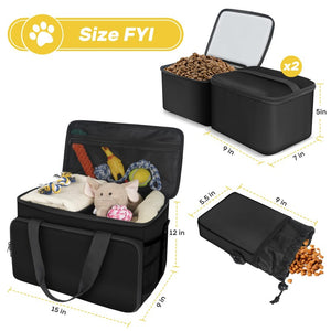 Portable Collapsible Pet Bowl - Outdoor Foldable Food & Water Dish for Dogs & Cats (Gray/Black/Pink)