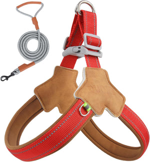 New dog chest and back small and medium-sized dog leash pet corgi bia bear leash outdoor reflective dog walking leash