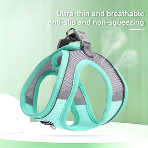 New cat and dog leash light and breathable reflective pet chest strap Bichon anti-breaking dog leash cat leash