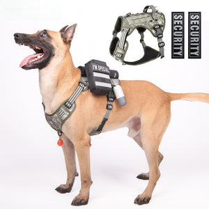 Dog chest back outdoor medium and large dog multifunctional tactical vest explosion-proof big dog leash dog chest back