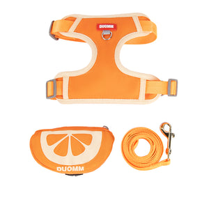 New dog leash vest with backpack seat belt, breathable mesh pedal vest, reflective soft padded seat belt