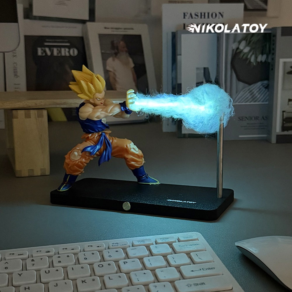 “Kame Pai Qigong Wave” Levitation Night Light Dragon Ball Goku Office Wooden Anime Surroundings Birthday Gift for Boys Girls Friends Creative Ornament