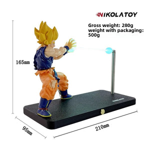 “Kame Pai Qigong Wave” Levitation Night Light Dragon Ball Goku Office Wooden Anime Surroundings Birthday Gift for Boys Girls Friends Creative Ornament