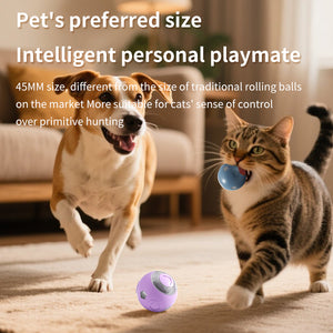 Pet toy ball | grinding-resistant automatic bounce ball | Colorful LED lighting + intelligent interaction | Universal anti-boring artifact for cats and dogs