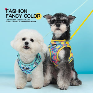 Dog leash new vest-style pet Bichon Bear Teddy reflective breathable dog leash small dog chest strap