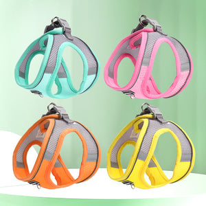 New cat and dog leash light and breathable reflective pet chest strap Bichon anti-breaking dog leash cat leash