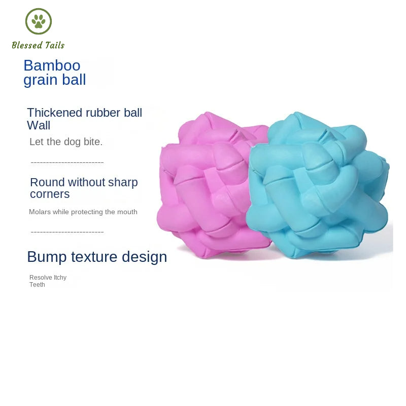 Natural Rubber Molar Chewing Puppy Toy Ball Bite Not Rotten Interactive Training Self-Hi Relieving Stuffy Environmentally Friend
