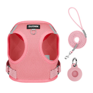 Cat and dog universal+AirTag protective cover+three piece anti loss chest harness set (anti loss, lightweight and comfortable, universal design)
