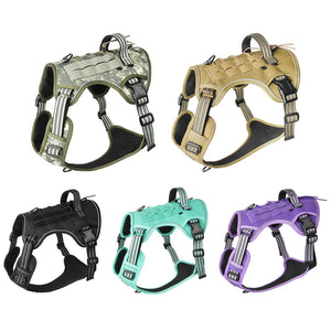 Dog chest back outdoor medium and large dog multifunctional tactical vest explosion-proof big dog leash dog chest back