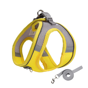New cat and dog leash light and breathable reflective pet chest strap Bichon anti-breaking dog leash cat leash