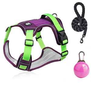 Dog leash explosion-proof large dog chest strap reflective large dog dog leash vest outdoor dog walking leash
