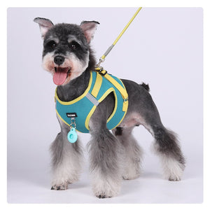 Cat and dog universal+AirTag protective cover+three piece anti loss chest harness set (anti loss, lightweight and comfortable, universal design)