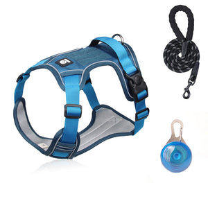 Dog leash explosion-proof large dog chest strap reflective large dog dog leash vest outdoor dog walking leash