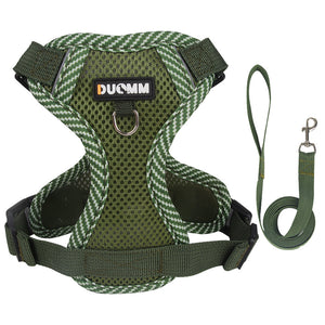 New cat traction rope vest-style pet chest strap reflective breathable and anti-breaking small dog walking cat traction rope