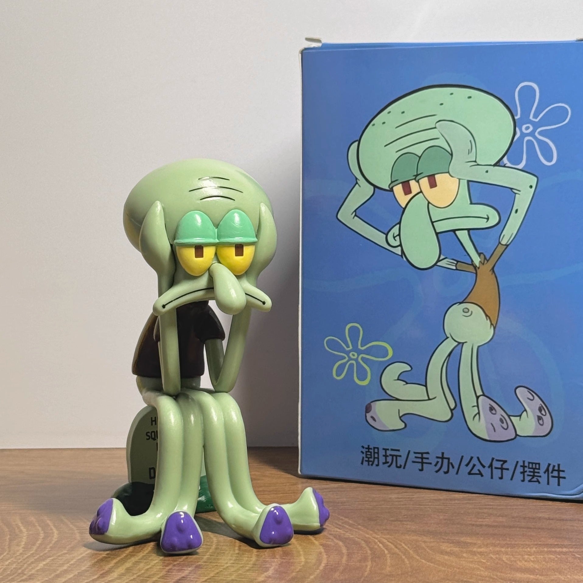 Squidward cell phone holder ornament Wacky desktop artifacts healing small things to send funny friends creative gifts