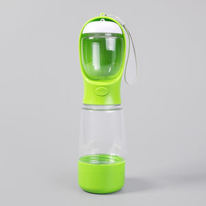 Dog outdoor multi-function three-in-one water cup pet accompanying cup water feeder portable water cup cat and dog drinking water machine