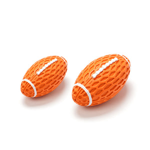 Teething rugby ball puppy toys pet dog interactive training vocal cleaning teeth bite not broken natural rubber