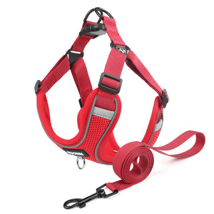 Pet leash dog outdoor chest strap Fight Corgi walks dog leash out to prevent breaking away from reflective dog chest back