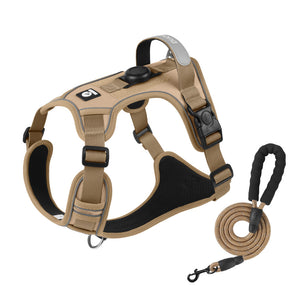 Anti-break-free + AirTag + reflection-Dog leash, anti-breaking, large dog chest strap reflective medium and large dog dog leash outdoor dog