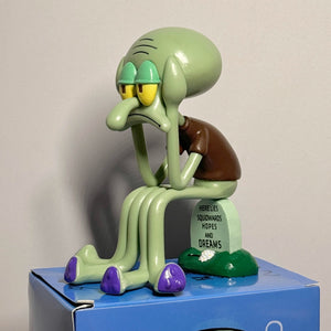 Squidward cell phone holder ornament Wacky desktop artifacts healing small things to send funny friends creative gifts