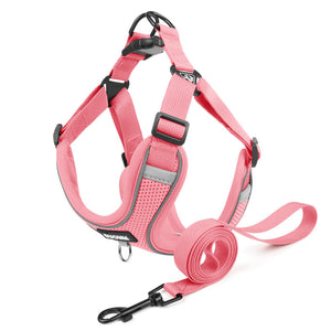 Pet leash dog outdoor chest strap Fight Corgi walks dog leash out to prevent breaking away from reflective dog chest back
