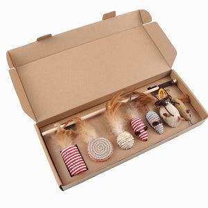 Pet Supplies Simulation Mouse Cat Toy Gift Set 7 Piece Cat Teaser Stick