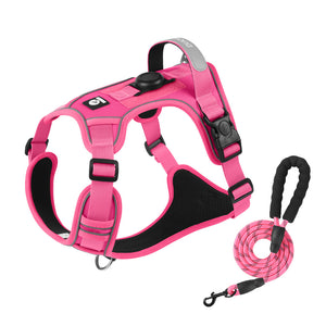 Anti-break-free + AirTag + reflection-Dog leash, anti-breaking, large dog chest strap reflective medium and large dog dog leash outdoor dog