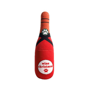 Dog toys simulation wine bottle chewing and chewing self hi dog and cat plush toys teeth grinding teeth sound toys