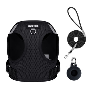 Cat and dog universal+AirTag protective cover+three piece anti loss chest harness set (anti loss, lightweight and comfortable, universal design)