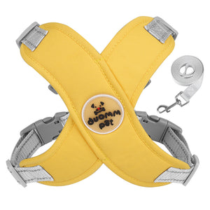 Dog leash, pet chest strap, anti-breaking and breaking away, Shiba Inu vest-style reflective outdoor dog walking leash
