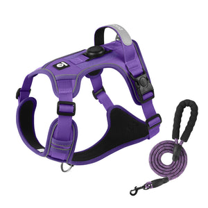 Anti-break-free + AirTag + reflection-Dog leash, anti-breaking, large dog chest strap reflective medium and large dog dog leash outdoor dog