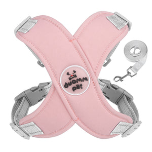 Dog leash, pet chest strap, anti-breaking and breaking away, Shiba Inu vest-style reflective outdoor dog walking leash