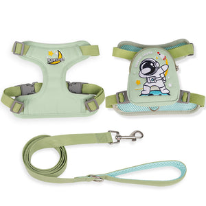 New dog leash vest-style dog self-backpack small dog walking leash removable pet backpack