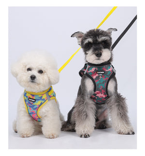 Dog leash new vest-style pet Bichon Bear Teddy reflective breathable dog leash small dog chest strap