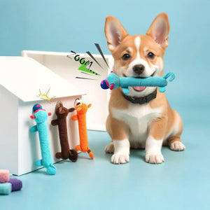 Long plush dog vocal teething pet toys pet supplies cat dog toys dog dog supplies