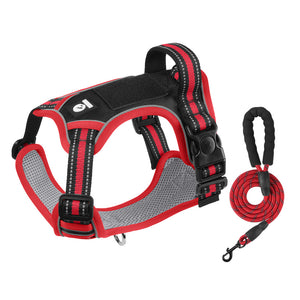Anti-break-free + AirTag + reflection-Dog leash, anti-breaking, large dog chest strap reflective medium and large dog dog leash outdoor dog