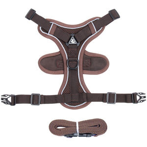 New cat traction rope vest-style pet chest strap reflective breathable and anti-breaking small dog walking cat traction rope