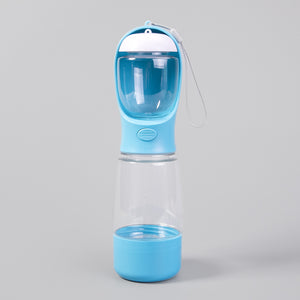 Dog outdoor multi-function three-in-one water cup pet accompanying cup water feeder portable water cup cat and dog drinking water machine