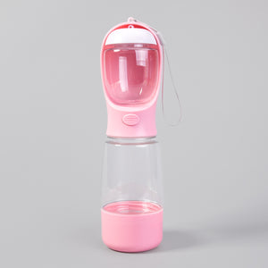 Dog outdoor multi-function three-in-one water cup pet accompanying cup water feeder portable water cup cat and dog drinking water machine