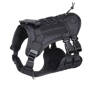 Two-piece set of large dog tactical chest strap outdoor waterproof explosion-proof traction leash chest strap medium and large working dog vest