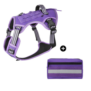 Dog chest back outdoor medium and large dog multifunctional tactical vest explosion-proof big dog leash dog chest back