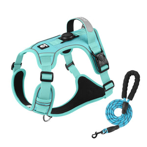 Anti-break-free + AirTag + reflection-Dog leash, anti-breaking, large dog chest strap reflective medium and large dog dog leash outdoor dog