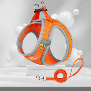 New style cat and dog leash vest dog chest strap breathable mesh leash dog walking leash pet chest strap