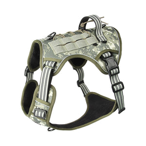 Dog chest back outdoor medium and large dog multifunctional tactical vest explosion-proof big dog leash dog chest back